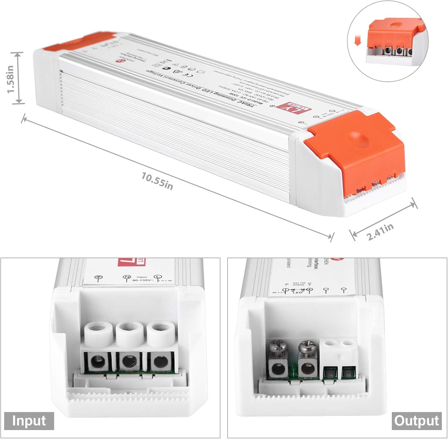 Fеаturеd Prоduсt Dimmable LED driver DC12V 120W universal regulated switching power supply, dimmable power supply with dimmer Dimmable low voltage transformer Compatible with Lutron and Leviton for LED Strip Lights