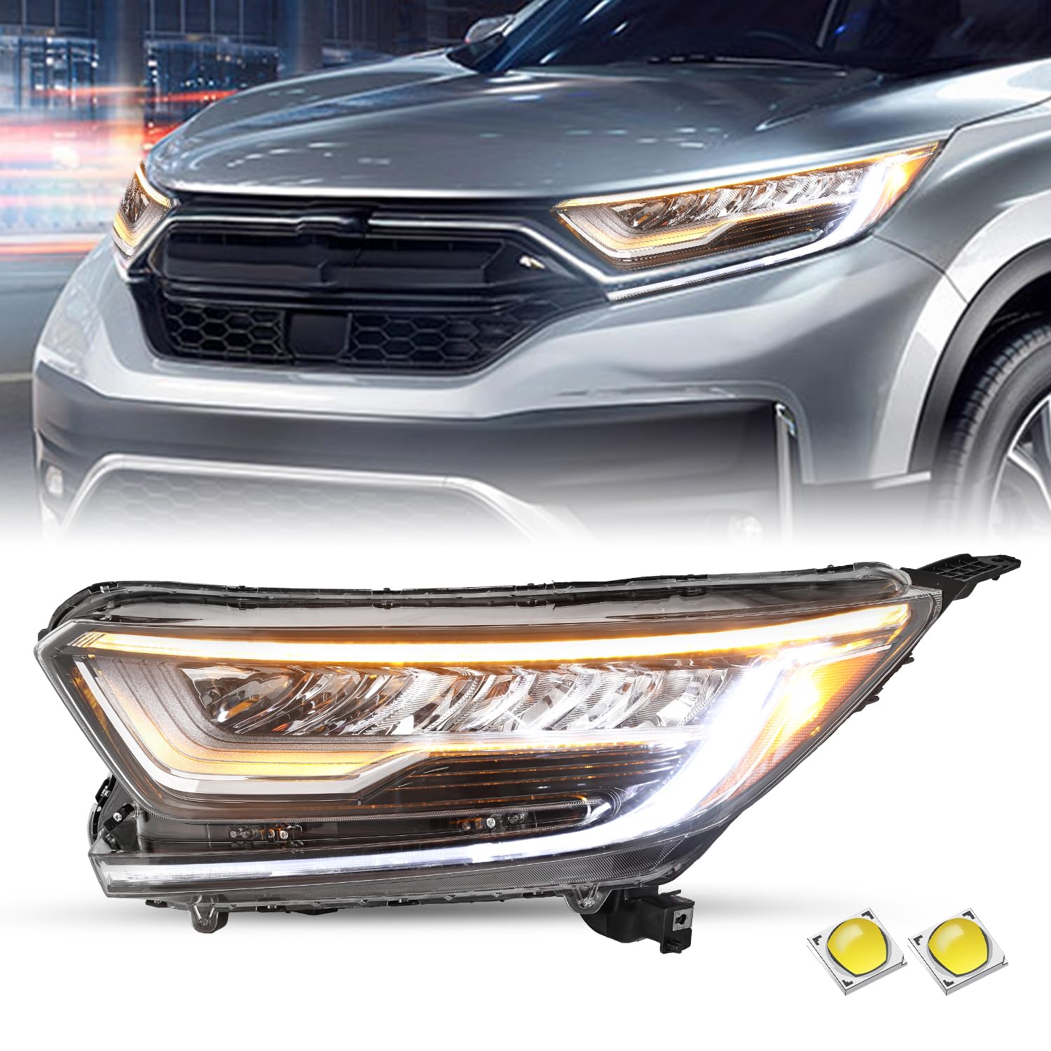 Amazon.com: JSBOYAT Full LED Headlight for 2017-2022 Honda CRV