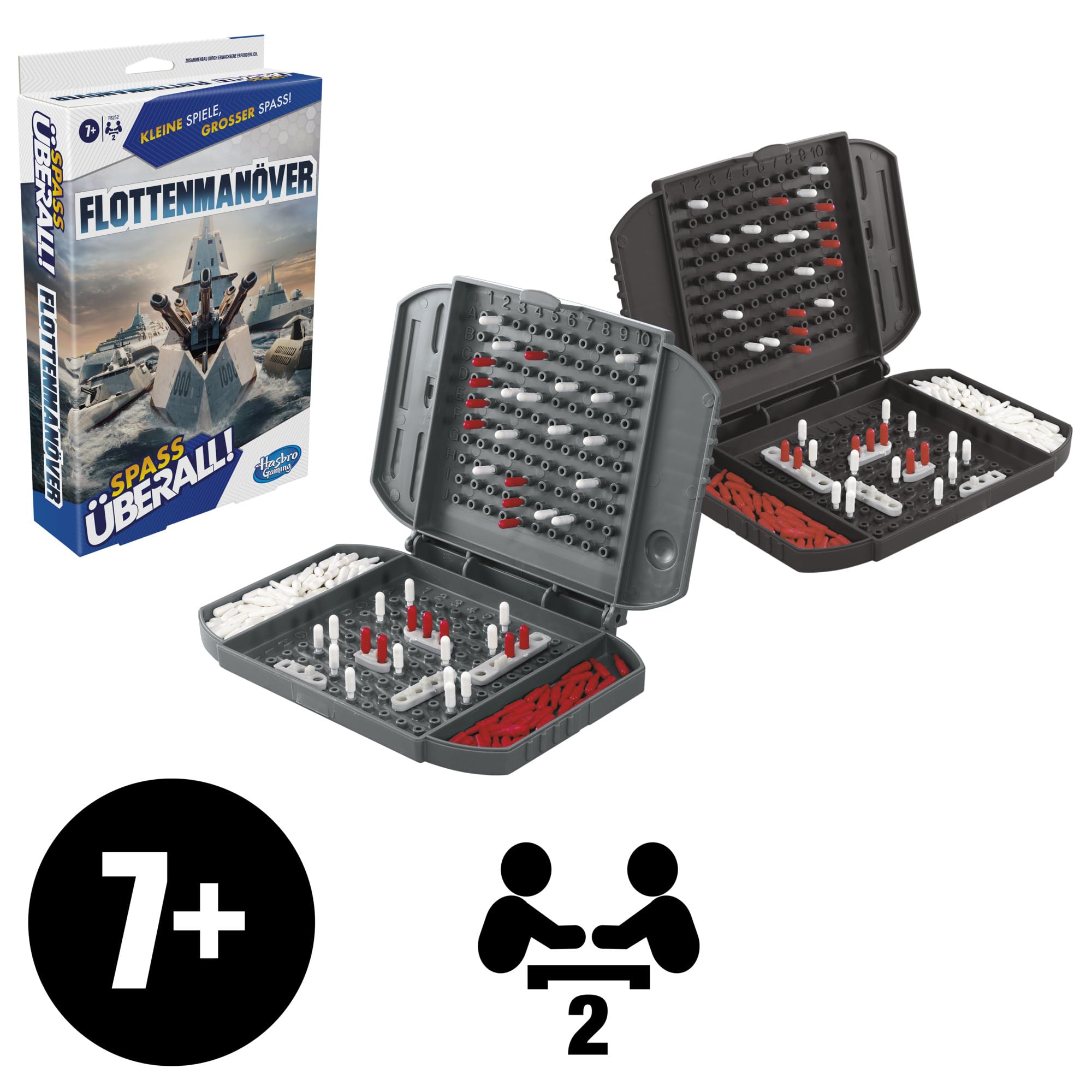 Image secondaire de Hasbro Manœuvre de Flotte Compacte - Jeu de Voyage pour 2 Joueurs