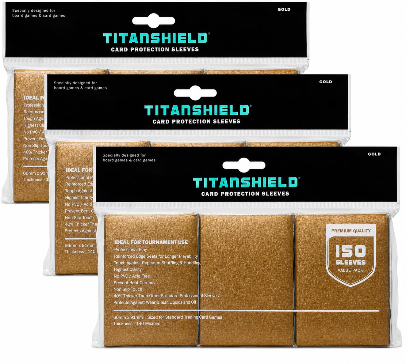 TitanShield, Gold, Standard | 66x91mm