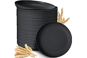 Mifoci 24Pcs 10 Inch Wheat Straw Plates Set – Commercial-Grade Restaurant Essentials