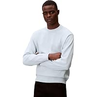 Calvin Klein Uomo Pullover Cotton Relaxed con Scollo Rotondo, Blu (Plein Air)