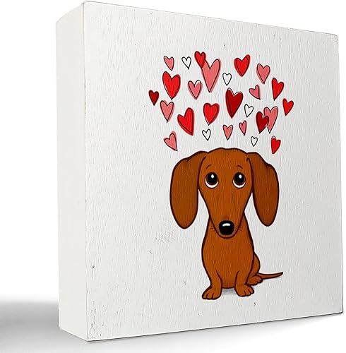 kunlisa Regalos de perro salchicha, regalos de perro salchicha para mujeres, decoración de perro salchicha, caja de madera para perro salchicha,