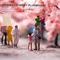 Vista 2 de 2 piezas de soporte de pintura, base de pasatiempos, soporte de piezas de madera y arcilla, estante de exhibición de cerámica para esculpir