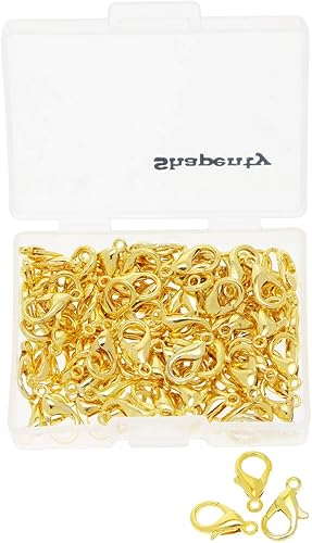 Shapenty Broches de pinza de langosta de aleación de metal pequeño, clip de bricolaje, accesorios de búsqueda de joyas, gancho de sujeción, 0.472 in