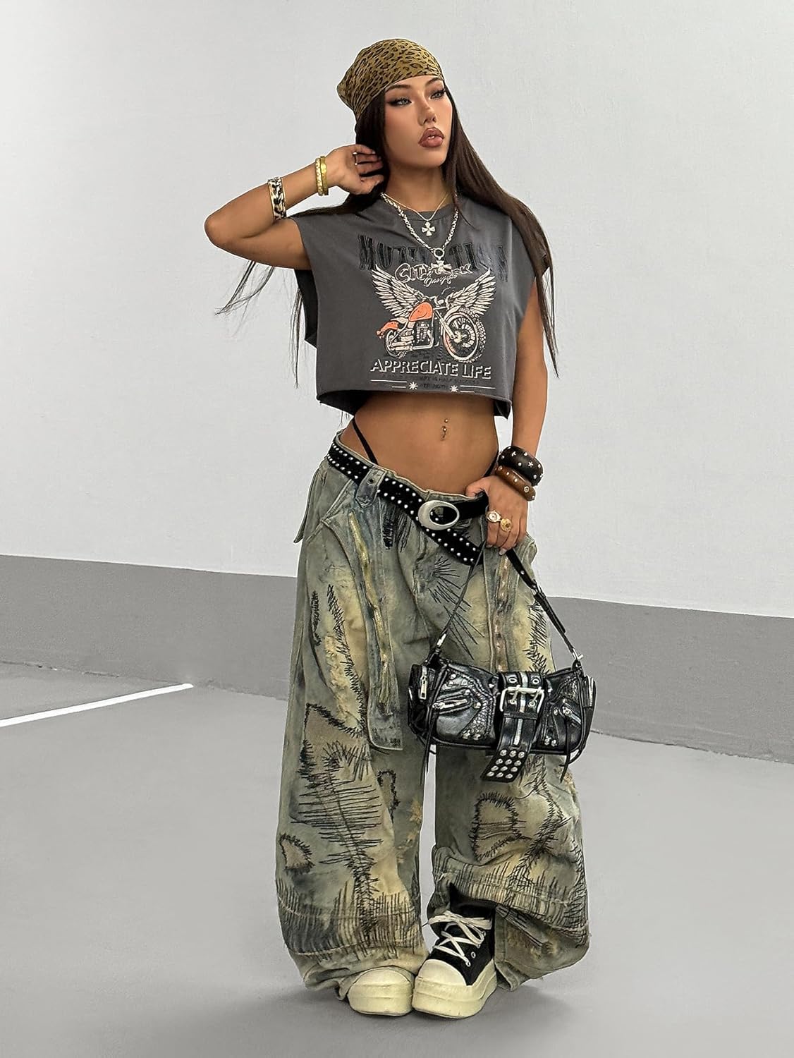 Floerns Women's Car Letter Graphic Print Cap Sleeve Round Neck T Shirt Crop Tops - Image 5