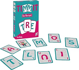 Timmit Wortspiel, Kartenspiel für Familien und Kinder, ab 8 Jahre, 2-10 Spieler, Buchstaben und Wörter, Lernspiel mit Konzentration und Reaktion