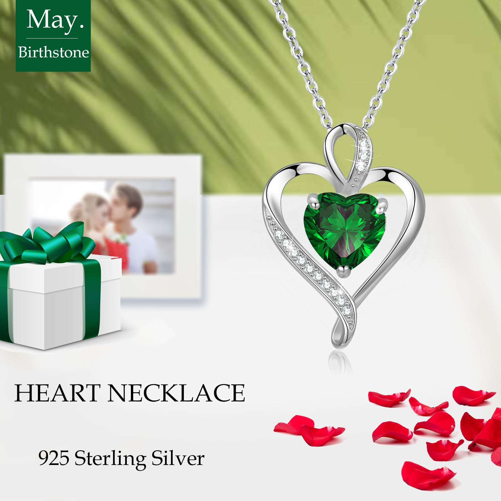 LAVUMO Collana Donna Cuore Argento Sterling 925 Originale Gioielli Regalo per Lei Amiche Moglie Mamma Fidanzata Compleanno San Valentino Natale Anniversario Festa Della Mamma Donna Regalo Idea