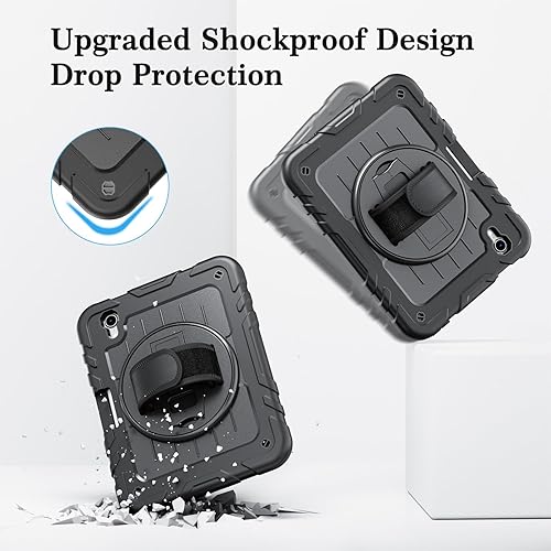 Miniatura 6 de Funda para iPad mini 7 A17 ProiPad mini 6 de 8.3 pulgadas, funda para iPad mini de 76 generación (20242021) con soporte para lápizsoporte, correa de