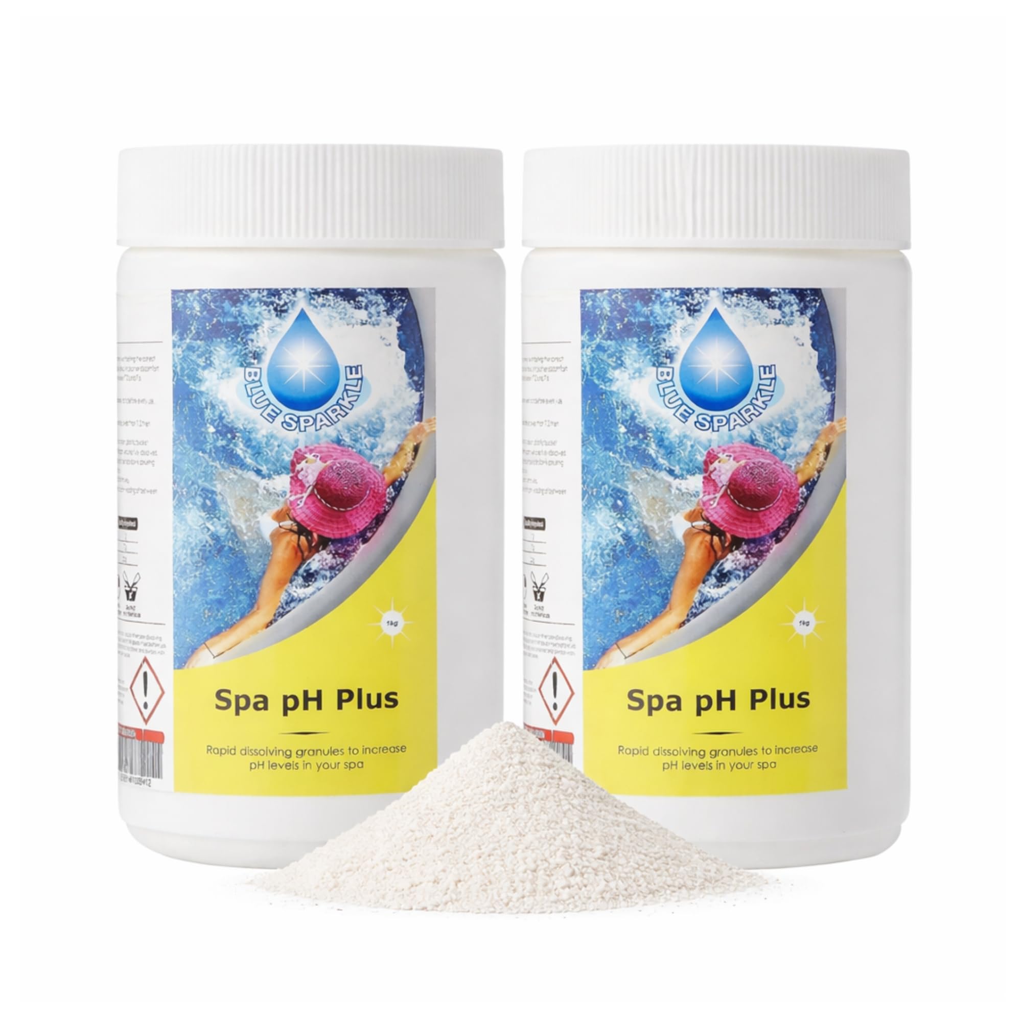 2 kg pH Plus Increaser Granules for Hot Tubs and Swimming Pools, pH Level Booster for Spa and Pool Water Balance, Improves Water Quality, Supports Chlorine Effectiveness and Comfortable Bathing