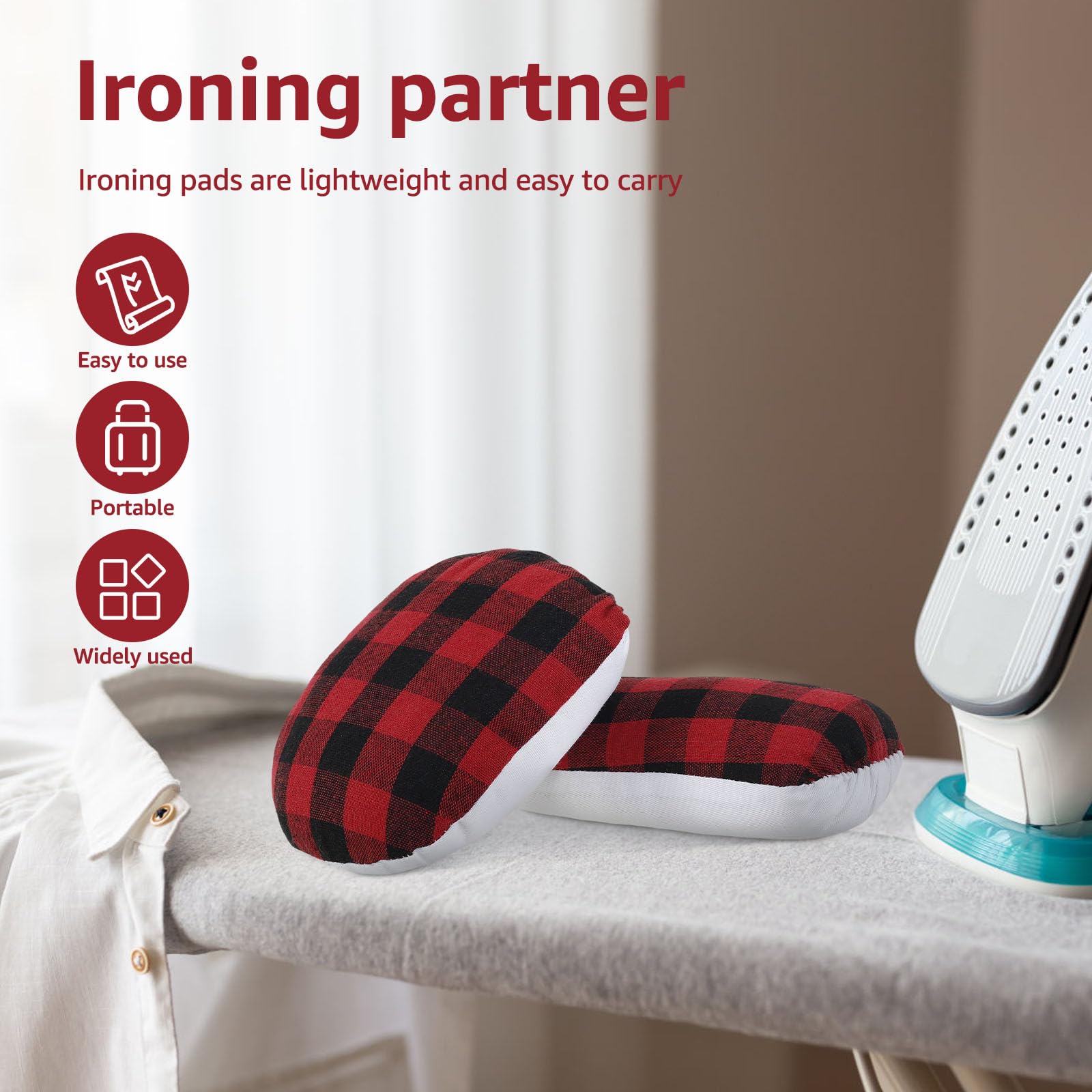 Tailors Ham Seam Roll, Ironing Ham Tool, Soft Sewing Ham Stable Tailors Ham and Seam Roll Set Portable Practical Tailors Ham and Sleeve Roll Kit Lightweight Dressmaking Sleeve Roll for Ironing