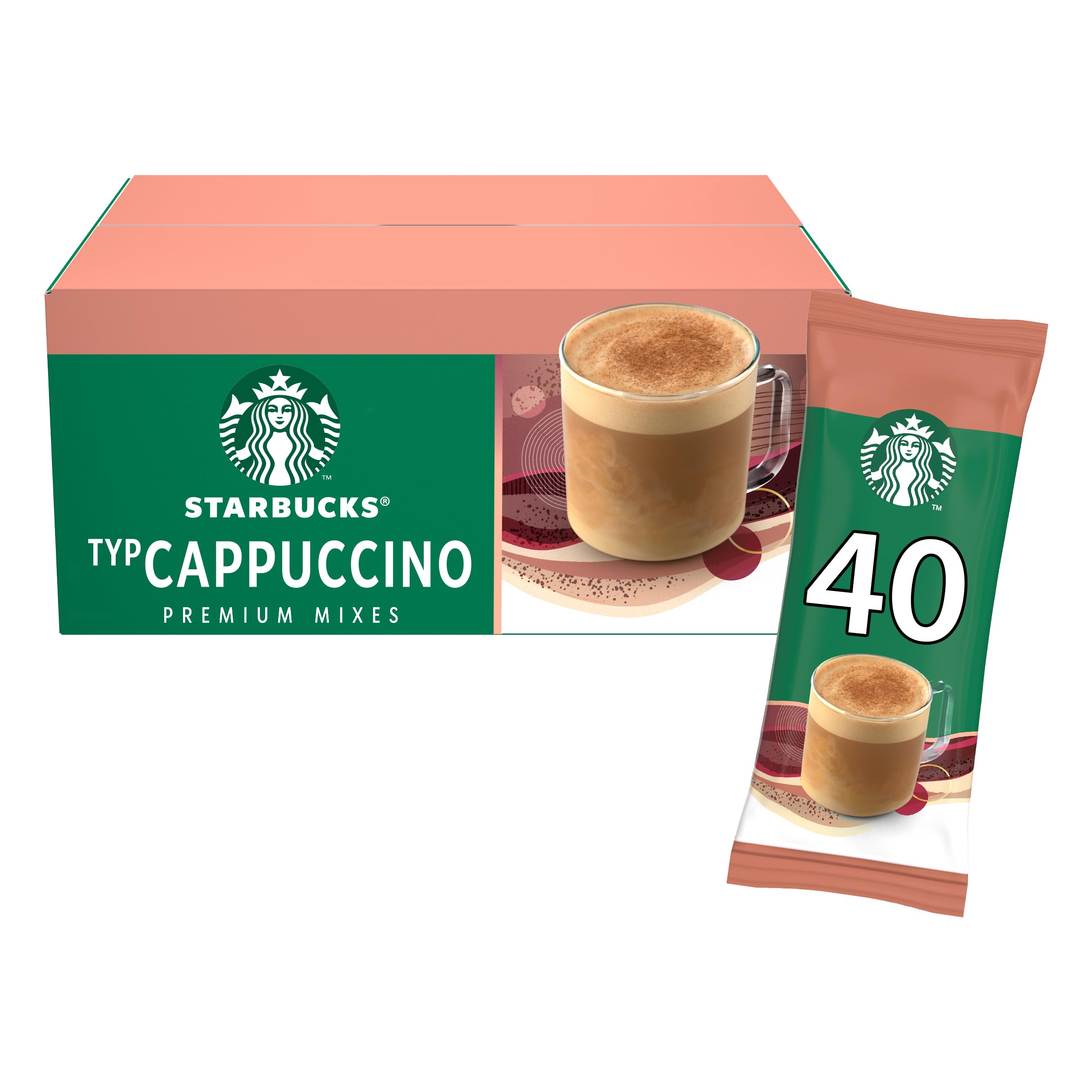 Starbucks Cappuccino Premium Instant Coffee Sachets Pack of 40