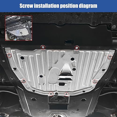 Miniatura 6 de TomGoo Protector contra salpicaduras de motor compatible con Honda Civic 2016 2017 2018 2019 2020 2021, protector de carcasa del motor debajo del