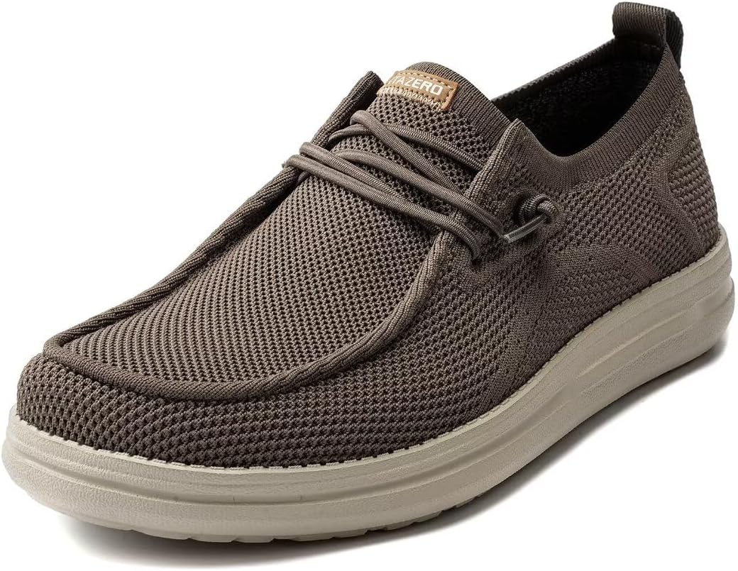 1TAZERO Men’s Wide Width Walking Shoes Slip-On Athletic Sneakers Wide Toe Box Lightweight Orthopedic Shoes for Plantar Fasciitis with Wide Swollen Feet Diabetic & Elderly Comfort