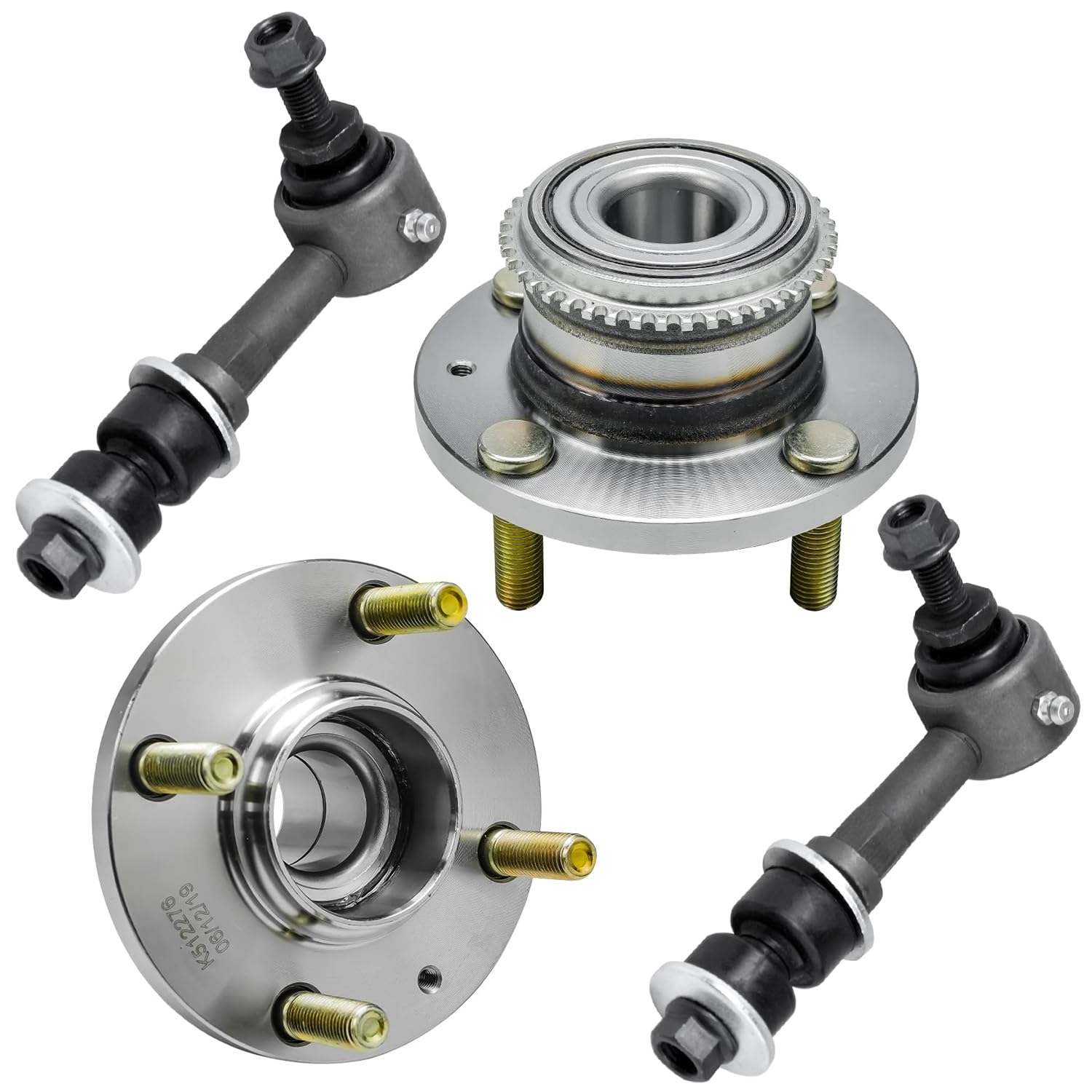 Detroit Axle - Rear Wheel Bearing Hubs Kit for 2002-2007 Mitsubishi Lancer