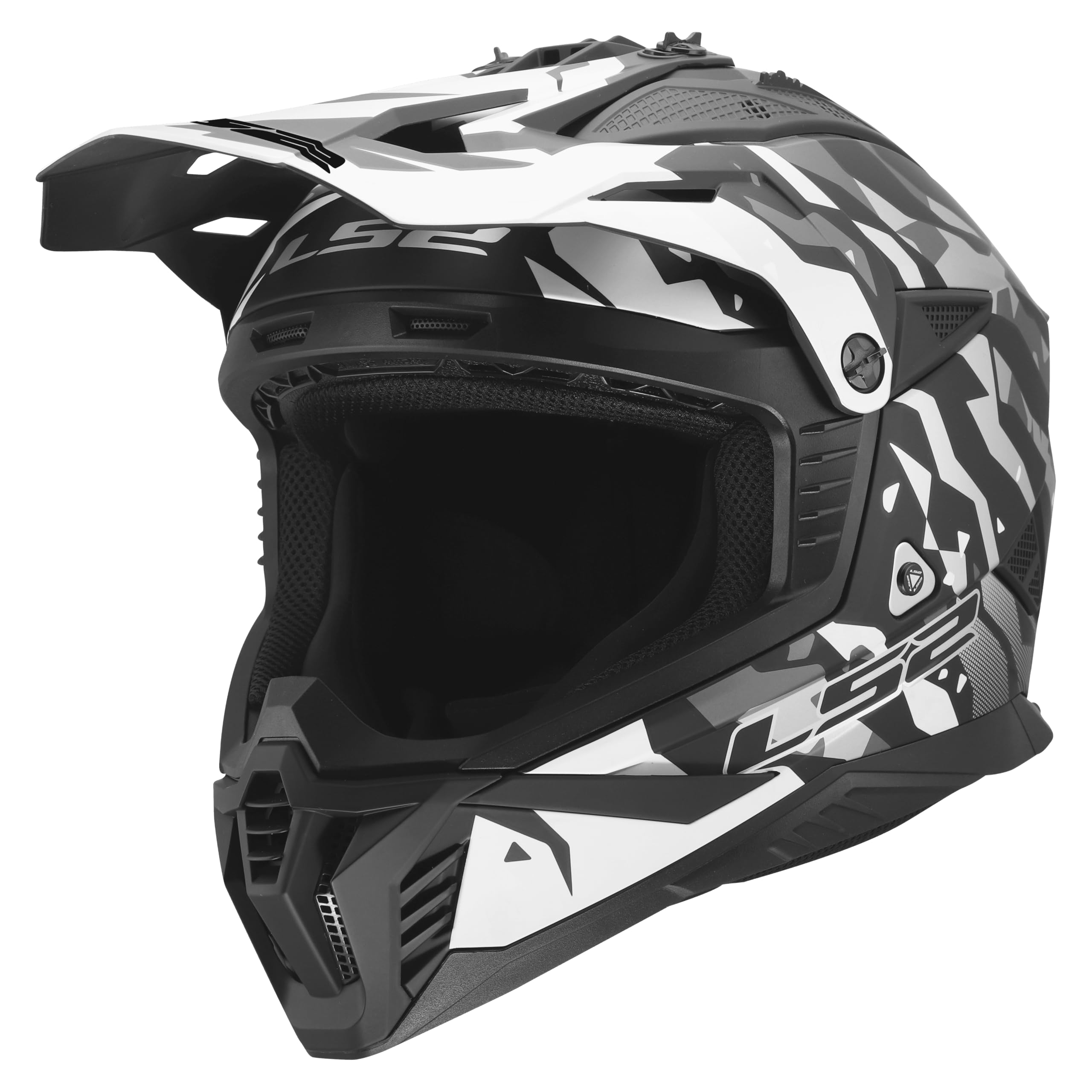 LS2, Casco Moto Cross FAST II GROTESK Black Grey, XS
