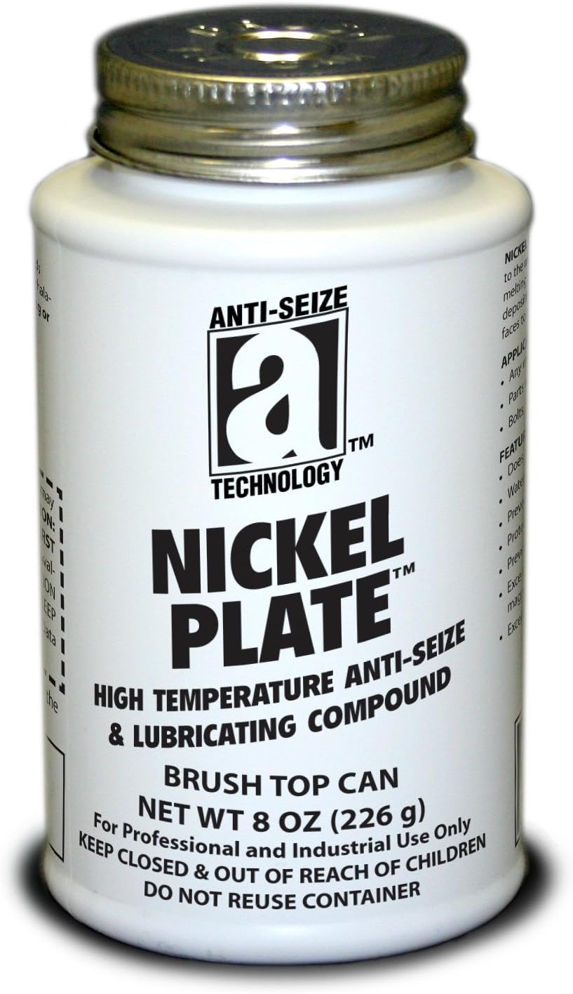 Anti-Seize Technology 35010 Nickel Plate Anti-Seize Compound with Graphite Paste in A Non Melting Carrier, 8 oz, Silver/Gray