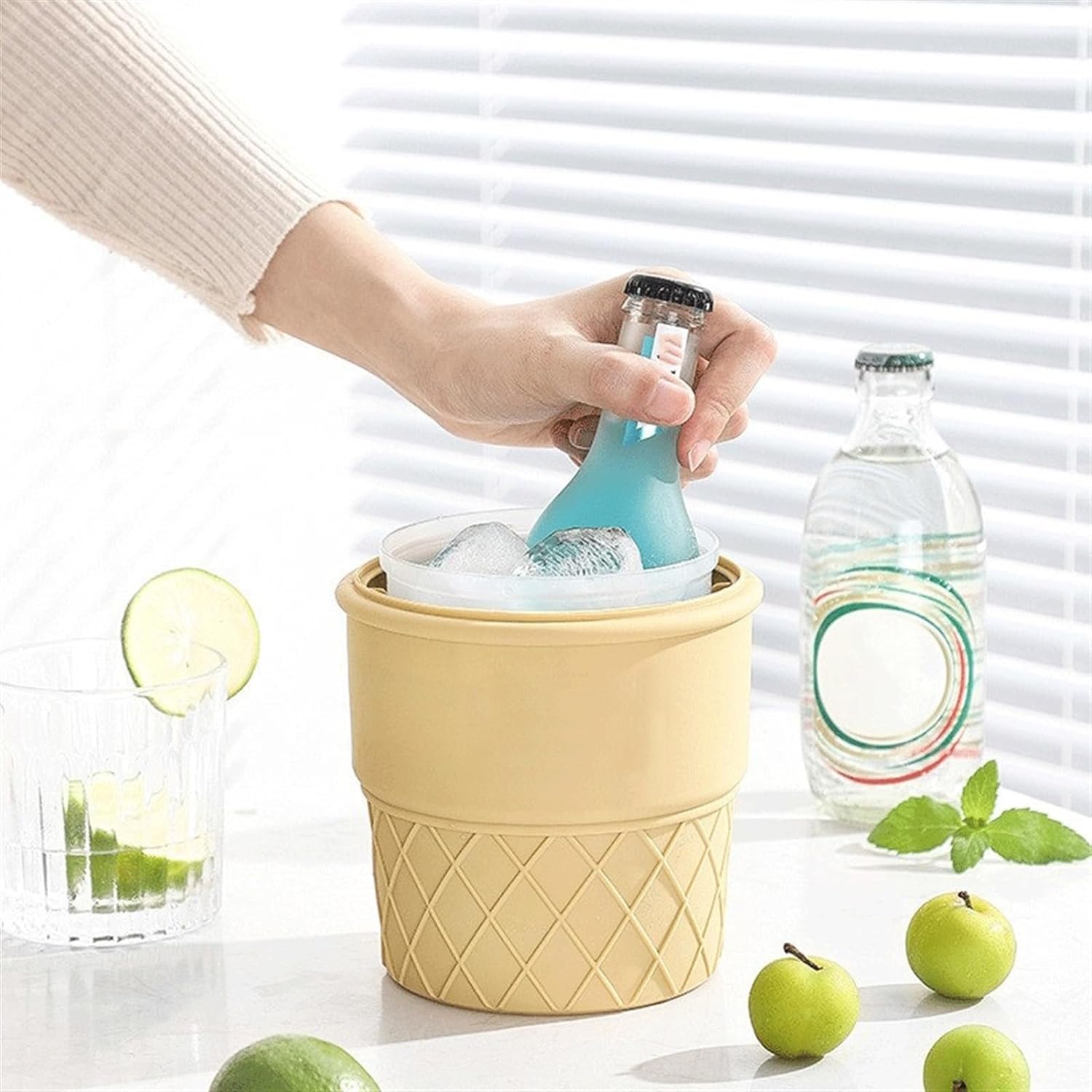 Cubitera Botella Vino Cubos de Hielo Champán Vino Cerveza Cubo Enfriador de Helado de Silicona para Cubitos de Hielo Cubo de champán Cubo de Cerveza Champán