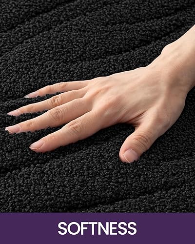 Miniatura 3 de DEXI Alfombras de baño de 17 x 30 pulgadas, extra suaves, absorbentes, antideslizantes, para suelo de baño, lavables a máquina, para suelo de ducha,