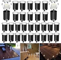 Vista 58 de Kit de luces LED de bajo voltaje para cubierta de acero inoxidable, impermeable, empotradas, para terrazas de madera, escaleras, jardín, patio