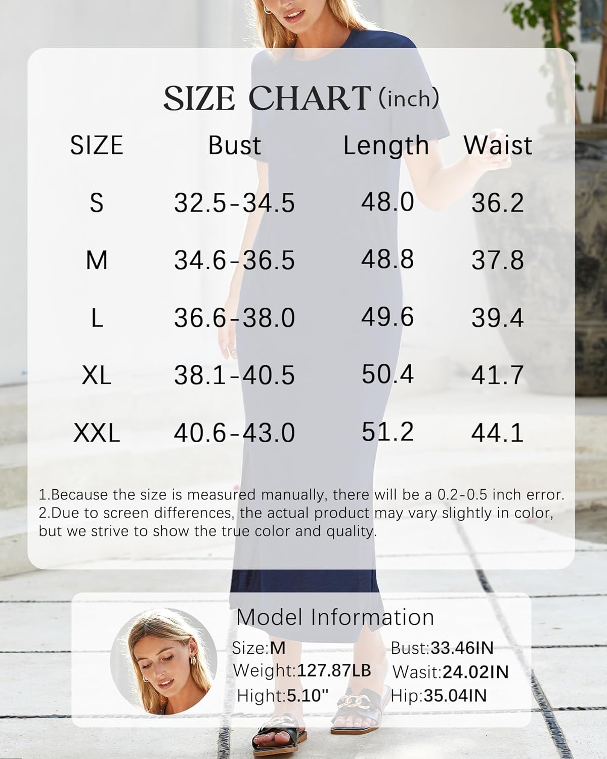 Arach&Cloz Women's Wool Blend Lightweight Spring Casual T Shirts Maxi Dress 2026 - Image 7