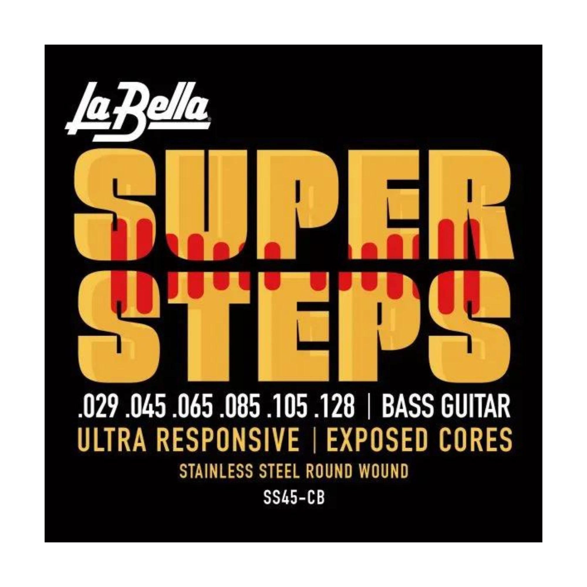 Labella SS40 seria Super-Steps, zestaw strun do gitary basowej Extra Light 29/128