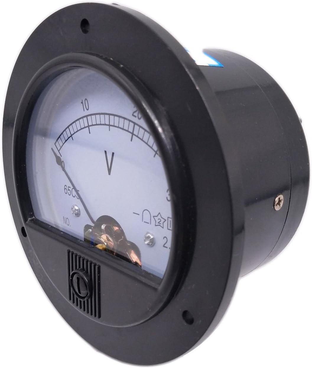 DC 0-30V Round Analog Volt Pointer Needle Panel Meter Voltmeter