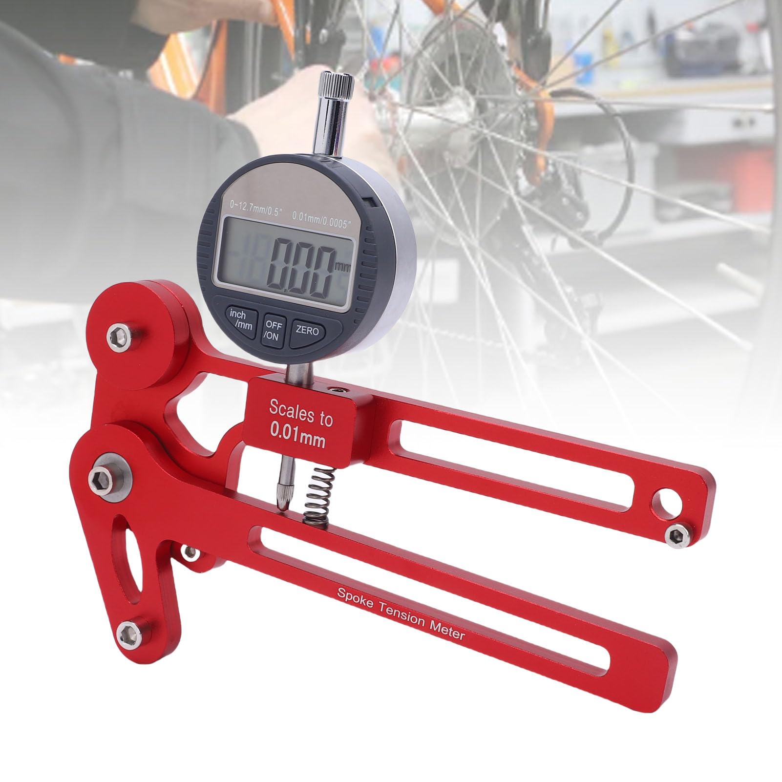 Spoke Tension Tester Alloy Accurate Spoke Tension Meter with Reference Sheet for Bike
