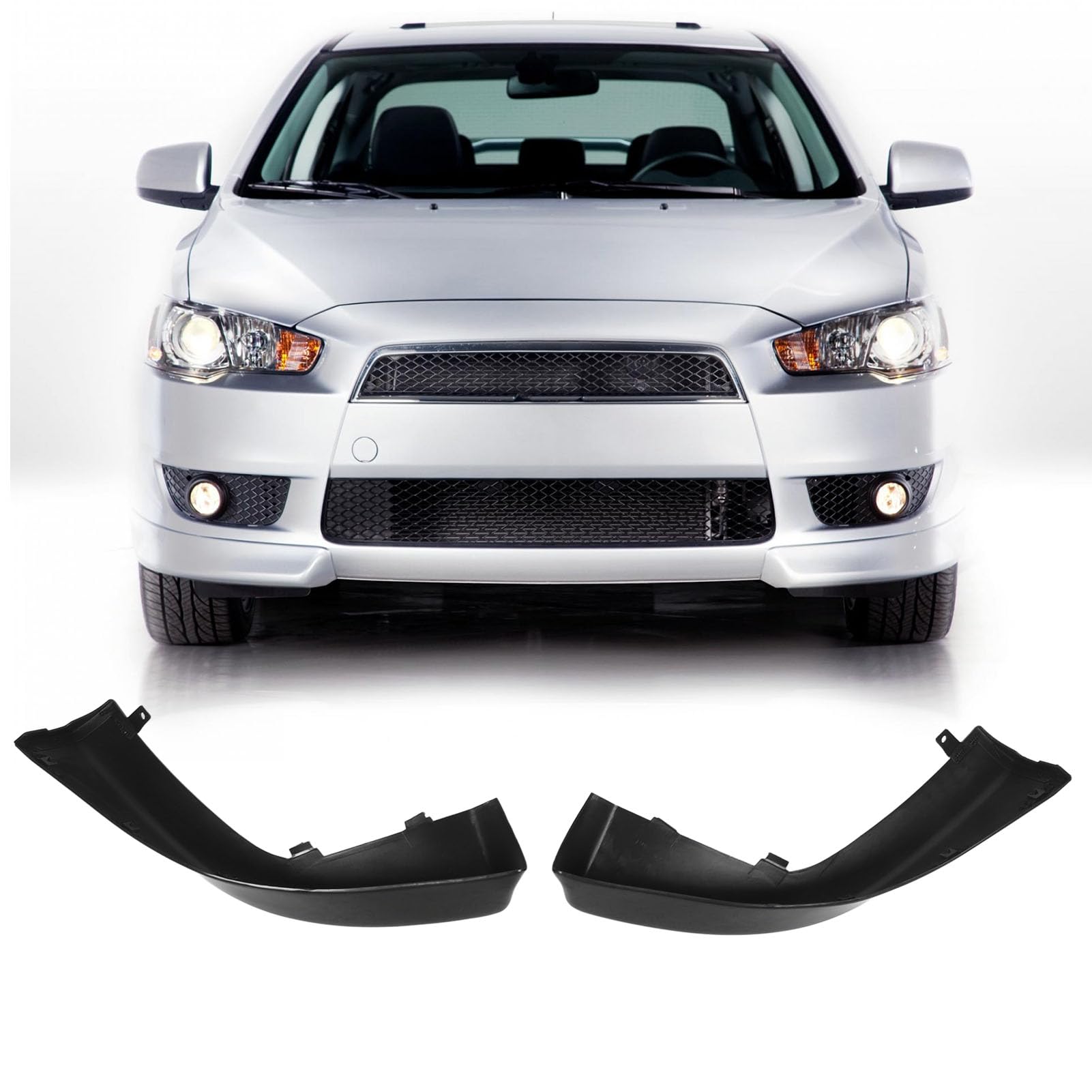 エッジコン　ミーニー Amazon.com: 2Pcs Front Bumper Corner Spoiler Black Bumper