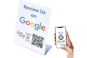 Touchless QR Code & NFC Tag Google Review Tap Stand