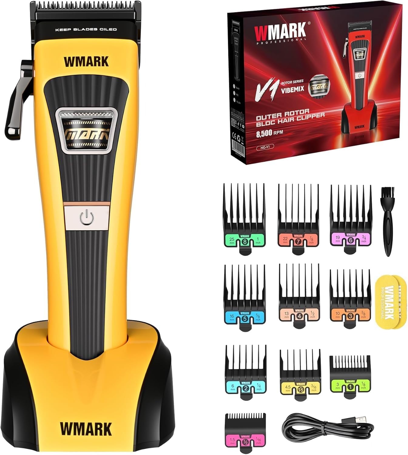 WMARK NG-V1 Professional Hair Clipper, 8500 RPM Outer Rotor BLDC