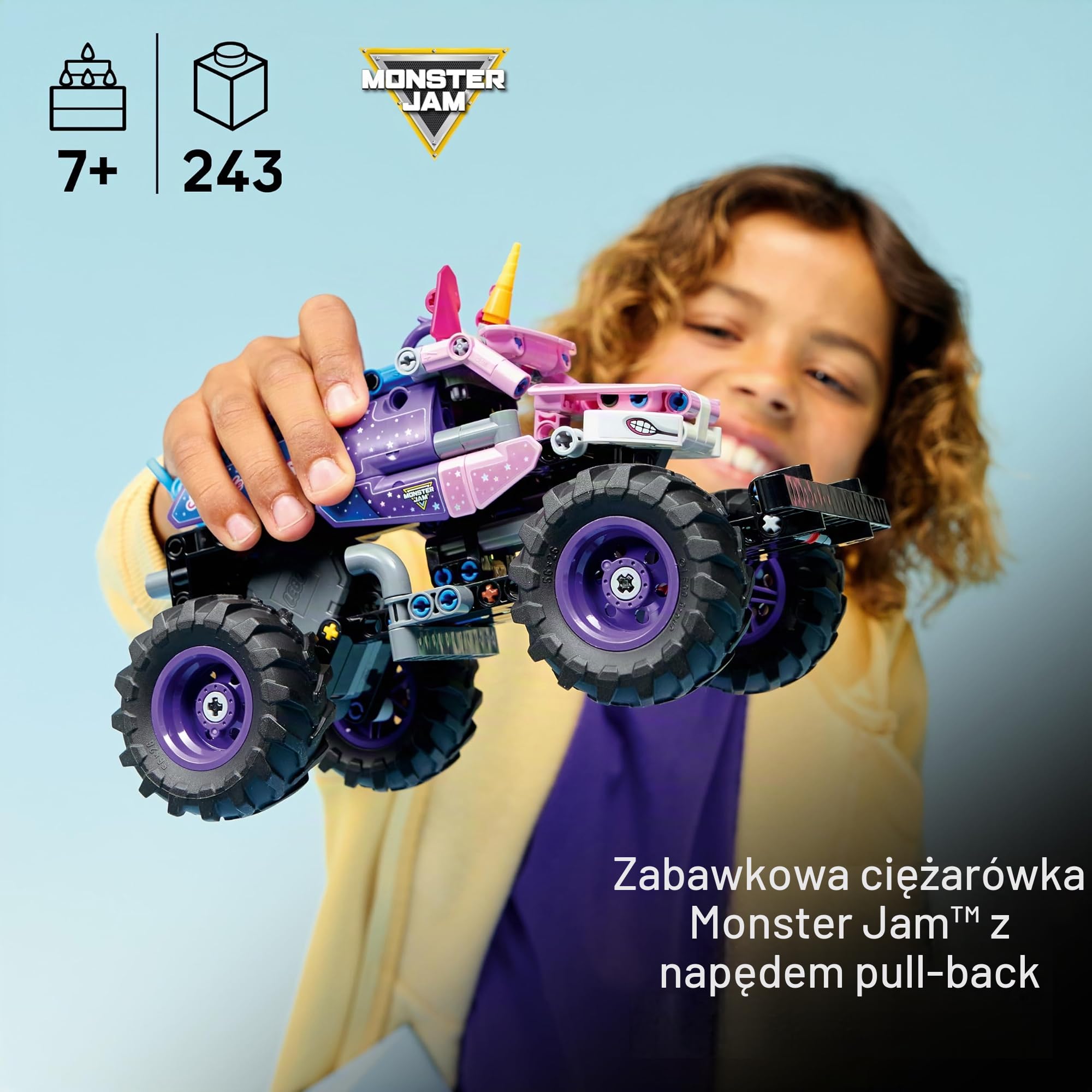 Lego Monster Jam Bundle 42219 & 42220 - Lego Sparkle Smash i Grave Digger, w zestawie płytka z nadrukiem