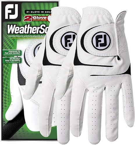 FootJoy WeatherSof - Guantes de golf para hombre paquete de 2 blanco disponible en Yaxa Colombia