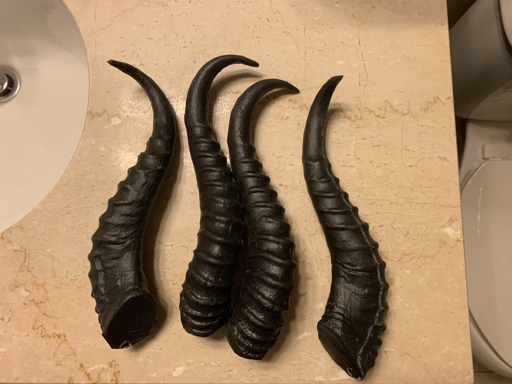 Lurrose Sheep Horn Hair Clips Black Devil Horn Hair Pins