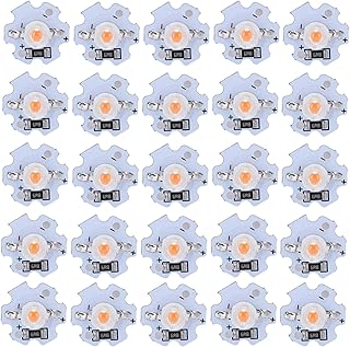 QANYEGN LED Beads, High Power LED Chips, 200LM 1W High Power LED Beads for Flashlights DIY Modeling Lights and spotlights Etc(Pink)