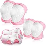 BOSONER Basic Kids Protective Gear: Kids Knee Pads and Elbow Pads with Wrist Guards Set for 3-15 Years - Design for Roller Skates, Cycling, BMX Bike, Skateboard, Inline Skating, Scooter Riding Sports