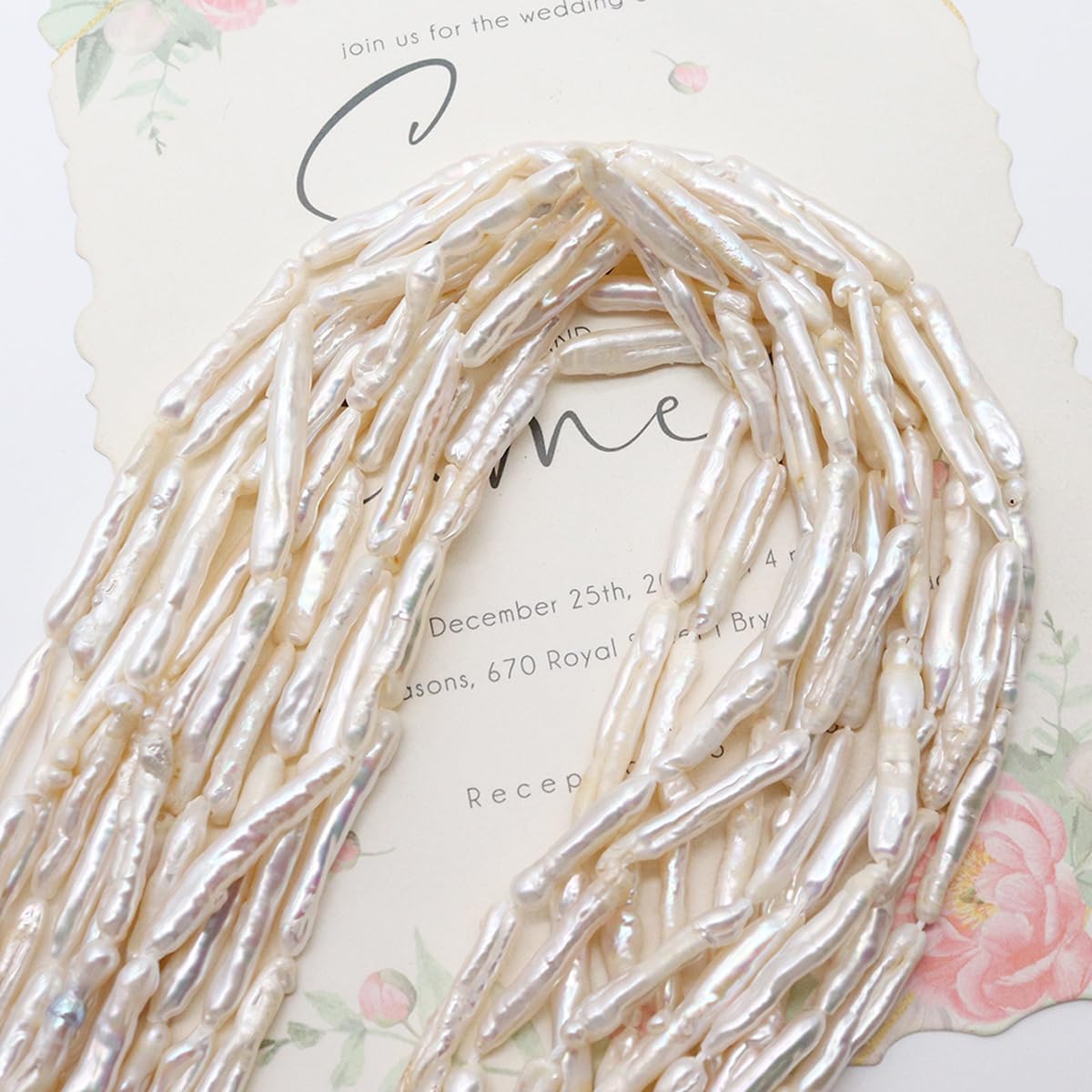 Natural Pearl Beads Long Irregular Cultrued Freshwater Baroque Pearl for Jewelry Making Gift - Image 5