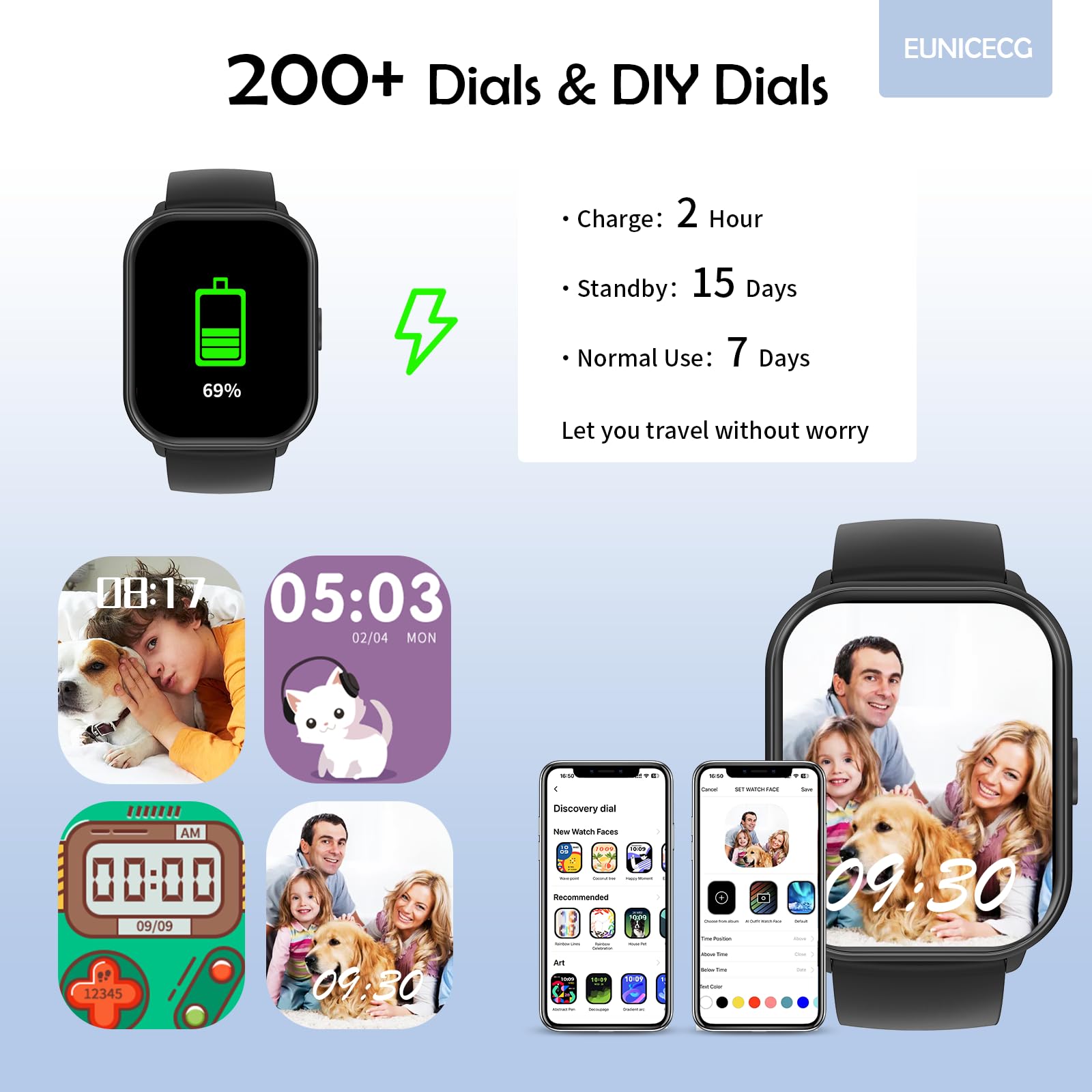 Smartwatch Dla Dzieci Kalkulatory Krokomierz Budzik | Fitness Tracker Telefony Monitor Pracy Serca Zegarek Chłopcy Dziewczynki Prezent Młodzież