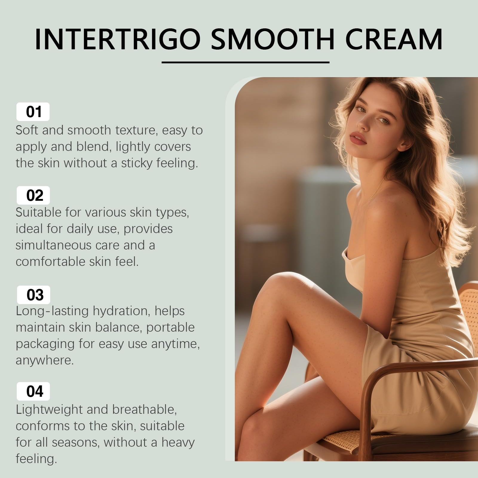 Crème De Soulagement Intertrigo, Formule À Absorption Rapide, Crème Contre Les Plis Cutanés, Lotion Apaisante Non Grasse, Protection Des Zones Sensibles, Pour Hommes Femmes, Réduction Des Fricti