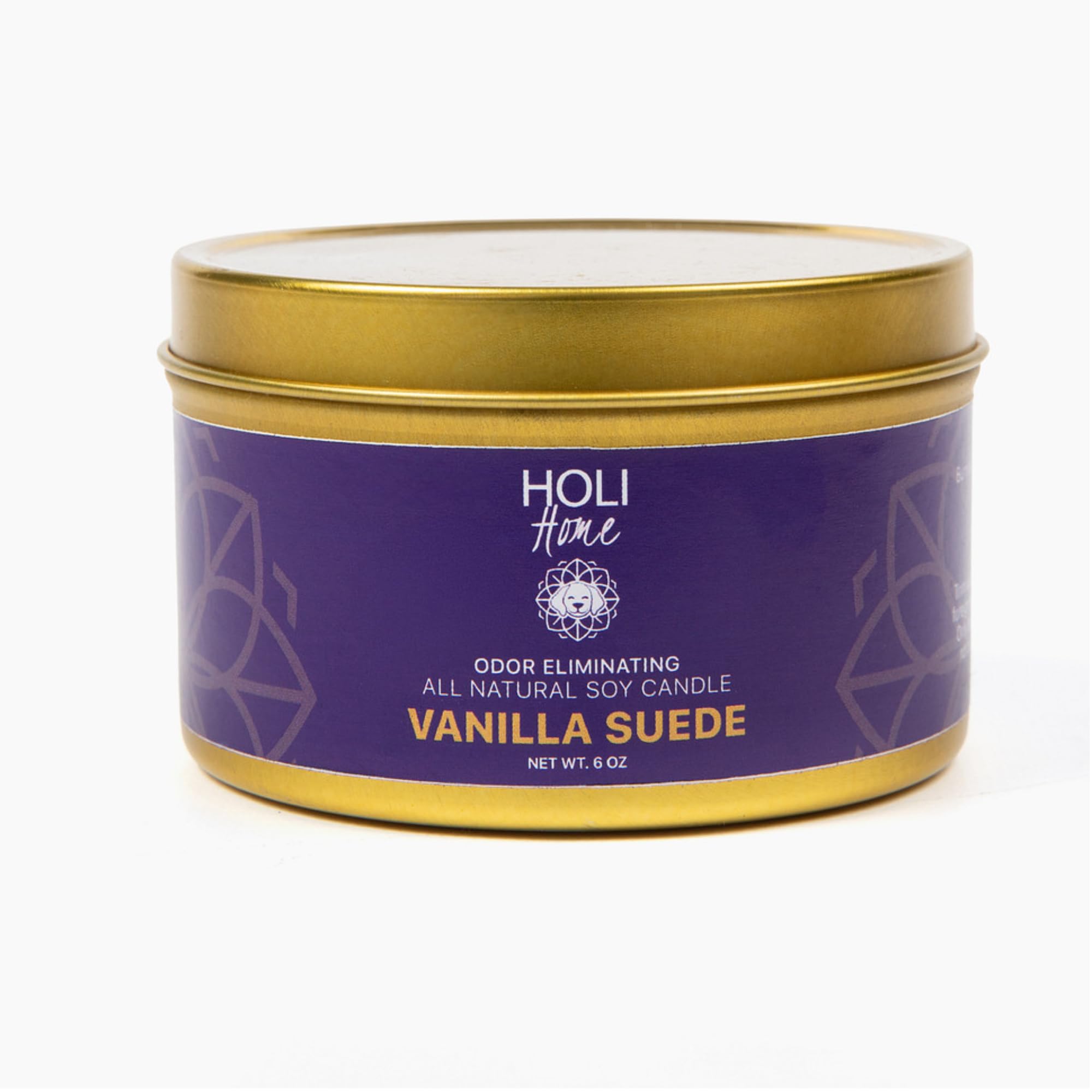 HOLI Pet Odor Eliminator Candle, Vanilla Suede Scent - Soy Wax - 30 Hour Burn Time