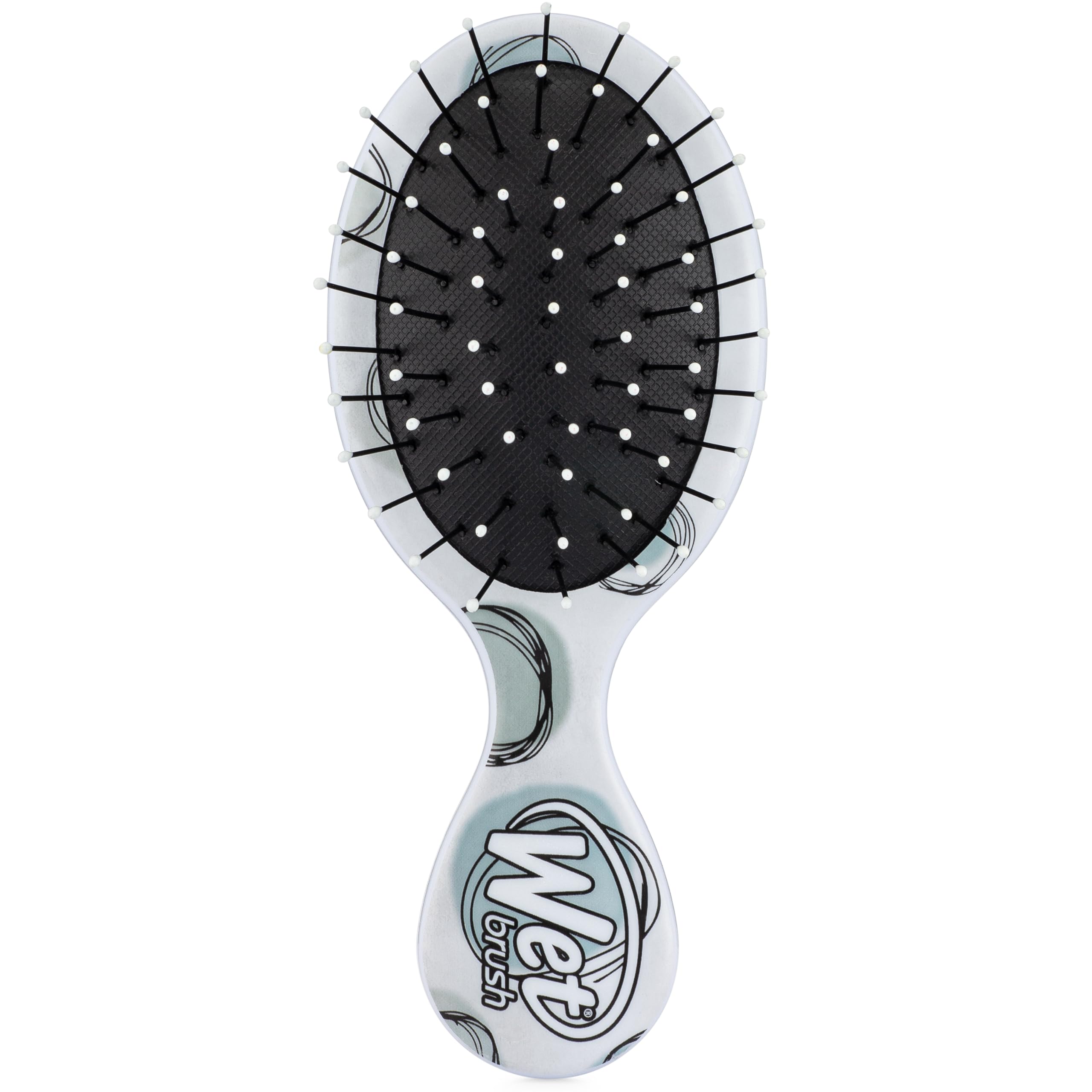 Wet Brush Mini Detangler Hair Brush, Teal Dots (Watercolor Motif) - Travel Hair Brush - Ultra-Soft IntelliFlex Bristles Glide Through Tangles with