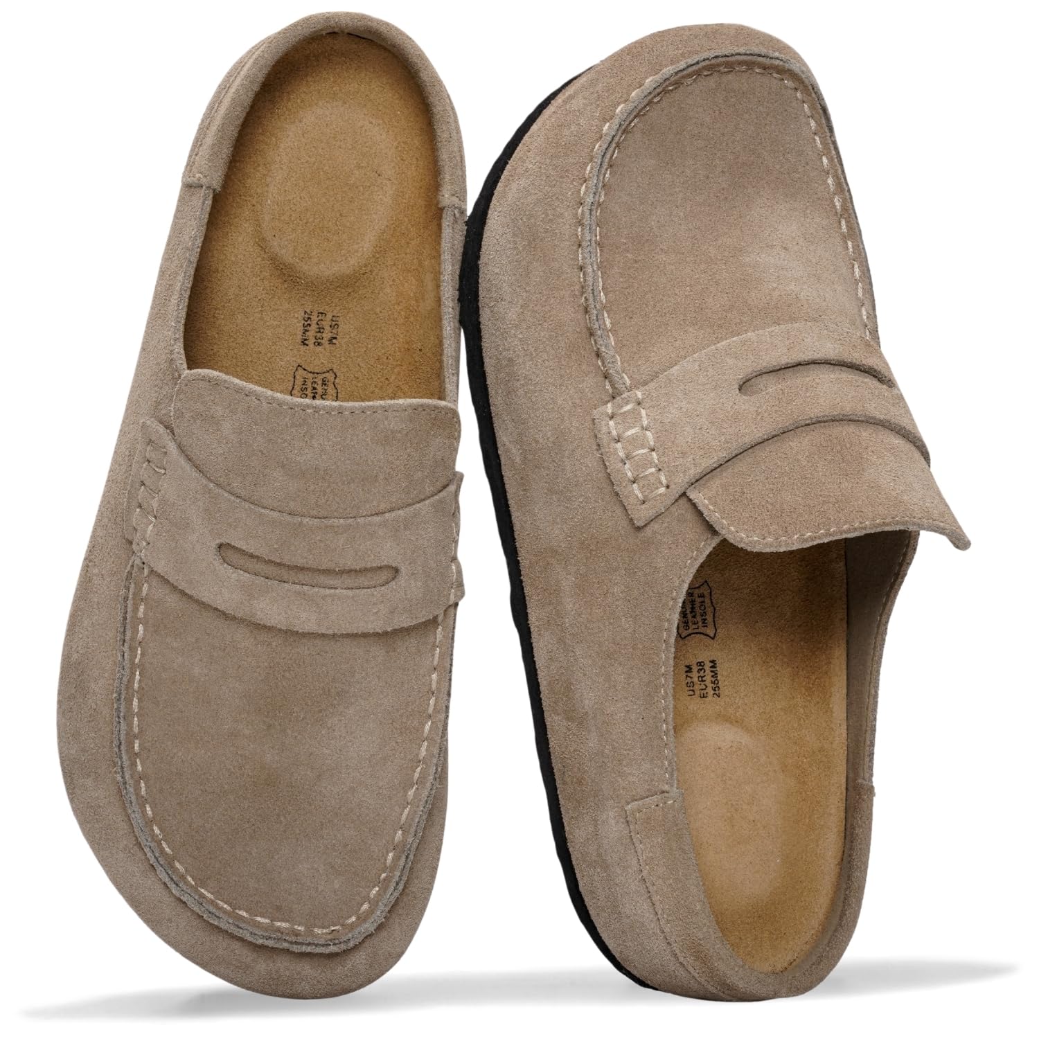 Project Cloud 100% Genuine Leather Moccasin Style Clogs for Women - Fall Shoes for Women