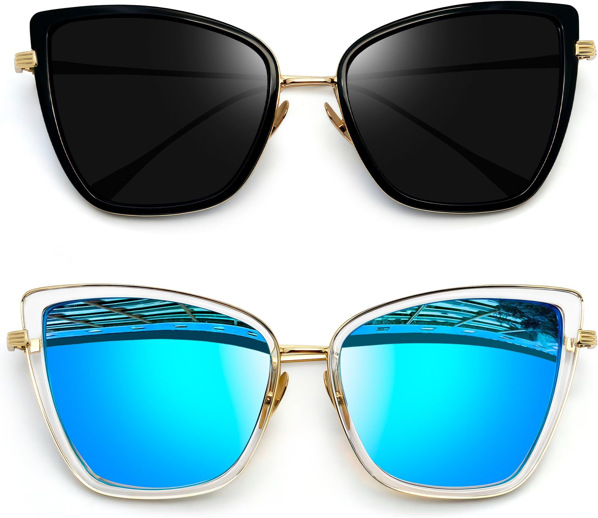 Joopin Oversized Cateye Sunglasses for Women Fashion Cat Eye Sun Glasses UV Protection Ladies Shades Sunnies