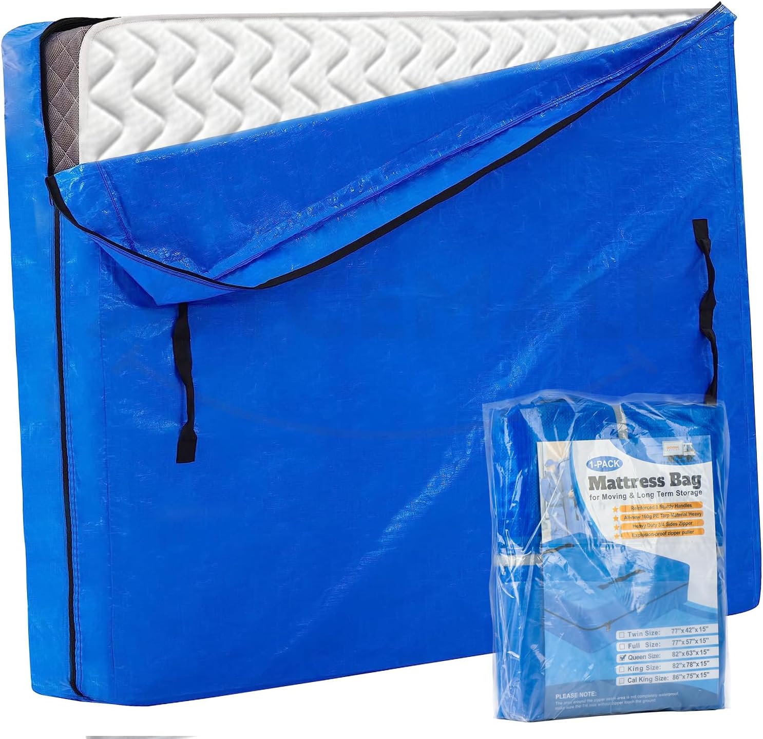 Double Size Mattress Bag for Moving and Storage 5 Mil Mattress Cover