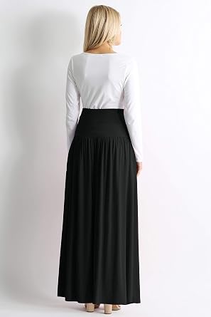 Simlu Maxi Skirts for Women Ankle Length Skirt Casual Long Skirt High Waisted Maxi Skirt Reg and Plus Size Skirt Long Skirt