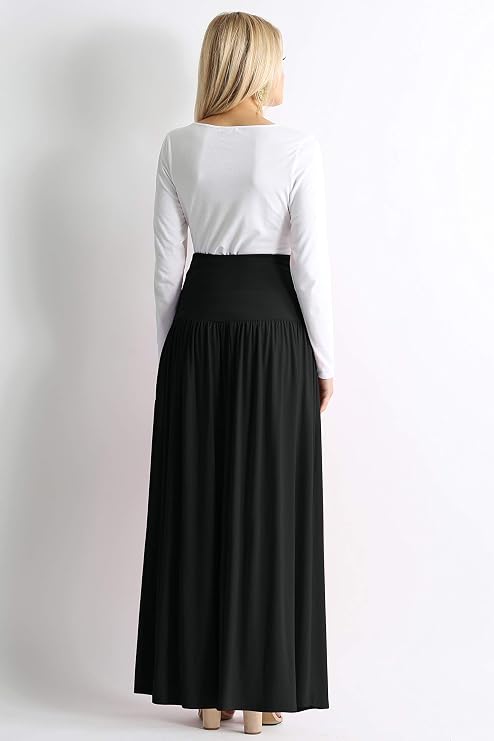 Simlu Maxi Skirts for Women Ankle Length Skirt Casual Long Skirt High Waisted Maxi Skirt Reg and Plus Size Skirt Long Skirt