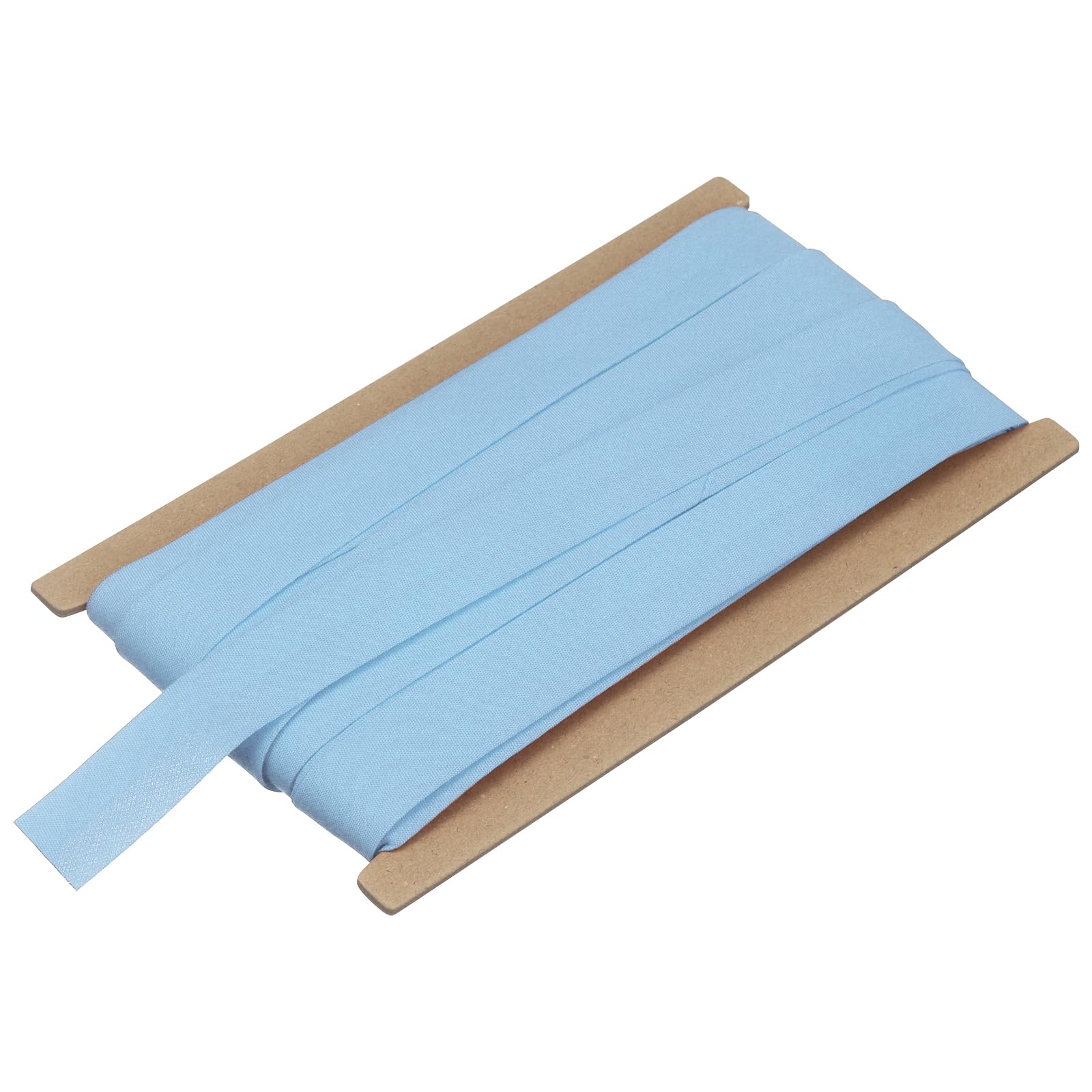 sourcing map 3/4 Inch Double Fold Bias Tape, Polyester Continuous Bulk Bias Tape for Sewing, Seaming Quilting Hemming Binding Crafts (Light Blue 10 Yards)