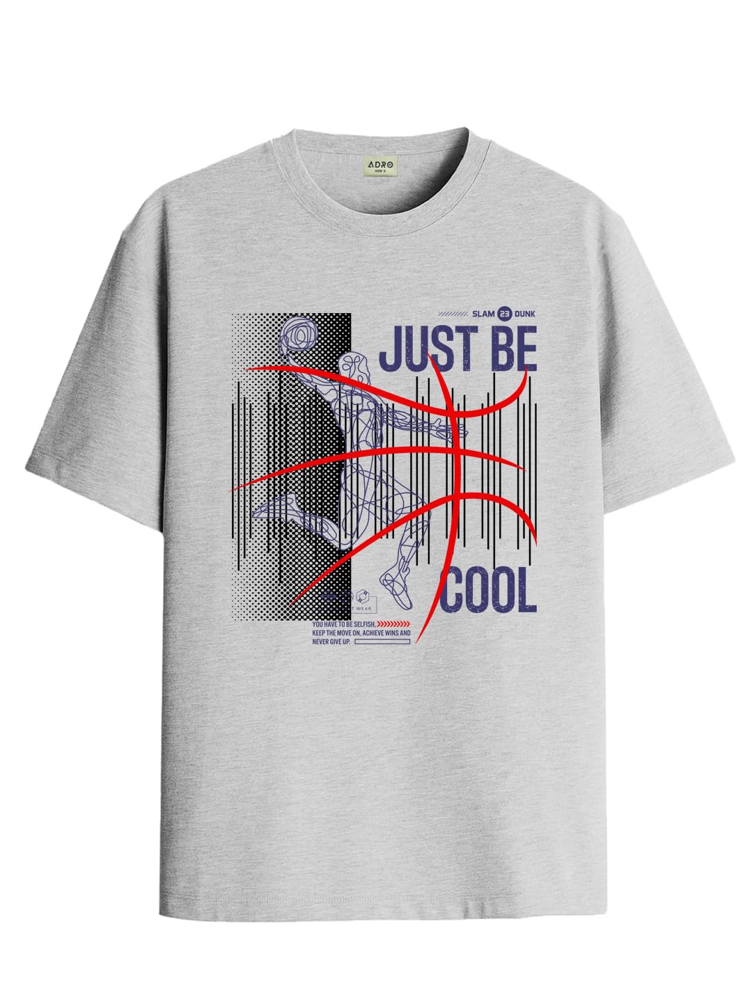 ADROMen's Graphic Printed 100% Cotton T-Shirt - Regular Fit, Printed T-Shirts for Men