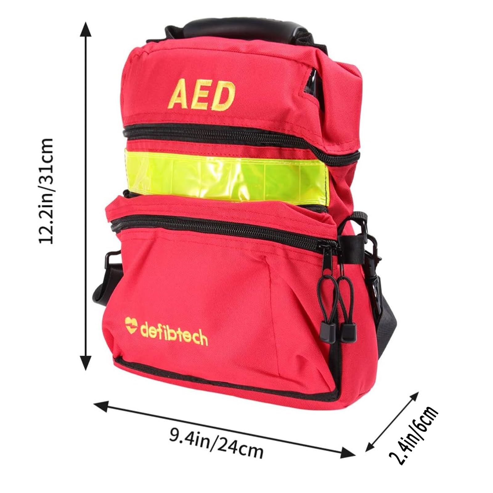 Bolsa Roja De Primeros Auxilios, Bolsa Vacía Para Desfibrilador De Rescate De Viaje, Mochila De Emergencia Para Traumatismos De Supervivencia, Para Protección De Atención Médica Crítica De Emergencia