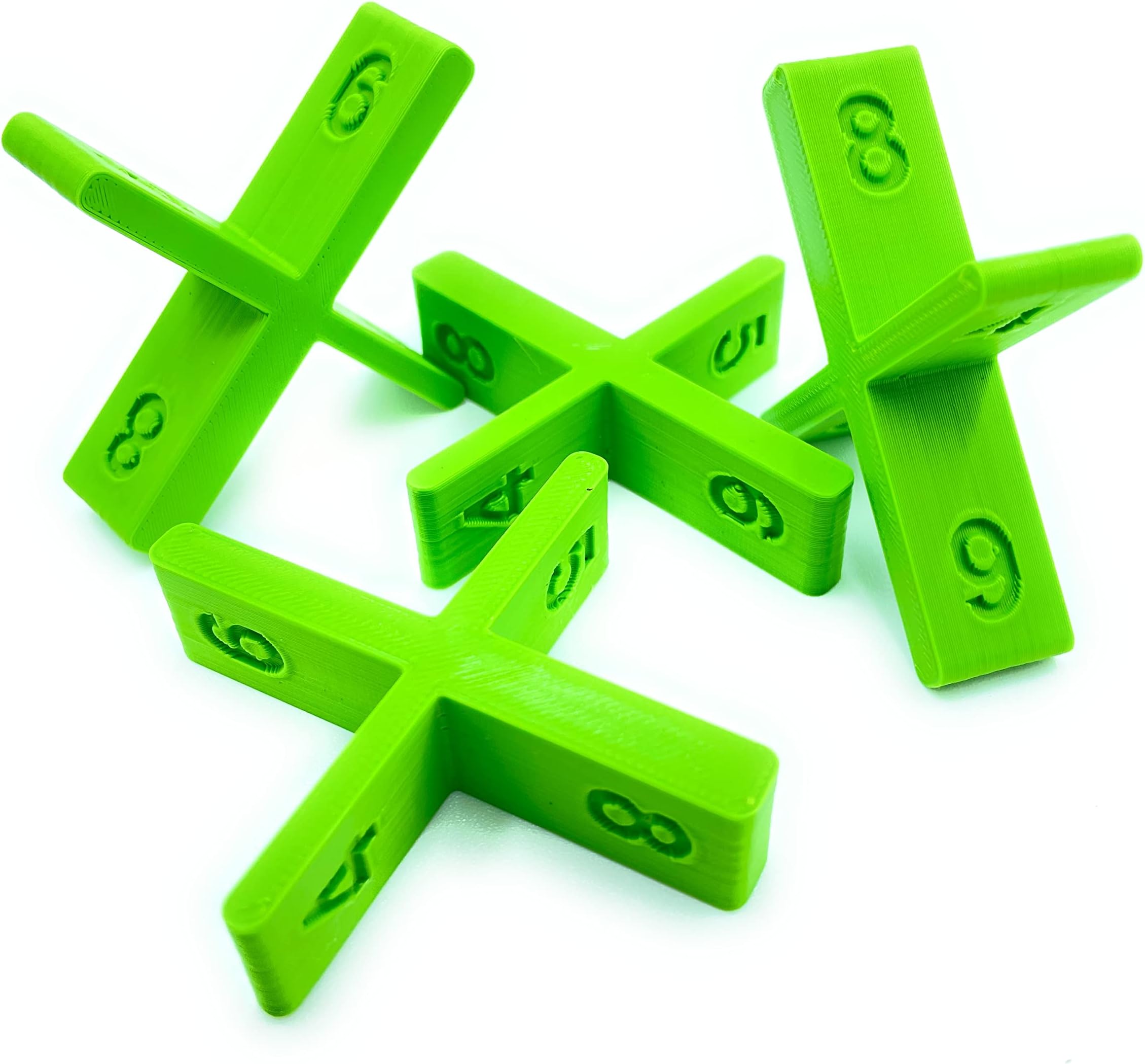 Decking Spacer 4 Pack Multiple Gap width's 4mm, 5mm, 6mm, 8mm on Same Spacer., Green,